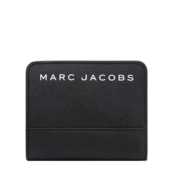 Marc Jacobs Saffiano Leather Mini Wallet In Black - Picture 1 of 6